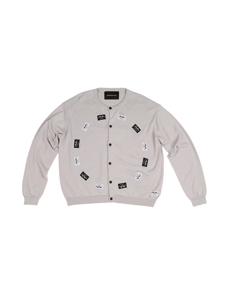 Flower Label Cardigan (Light Grey) — vue 2