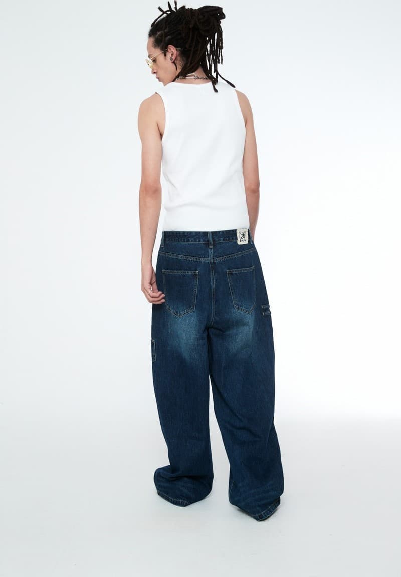 Daily Boy Wide Denim Pants Ocean Blue — vue 11