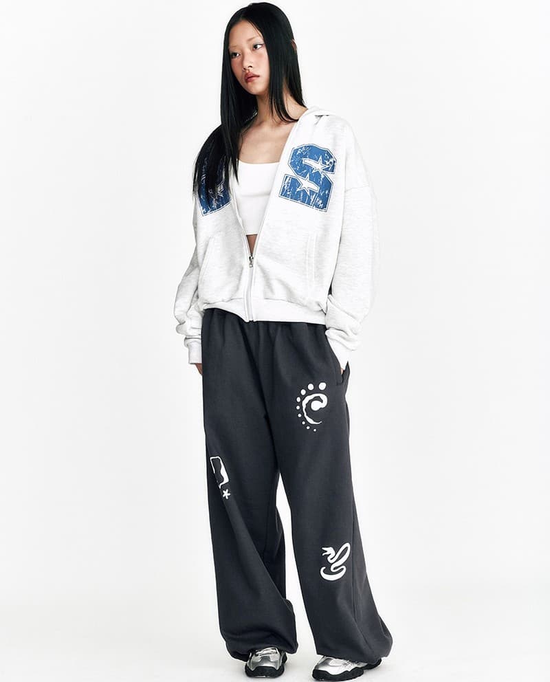 22 Hoodie Zip Up Melange White — vue 10