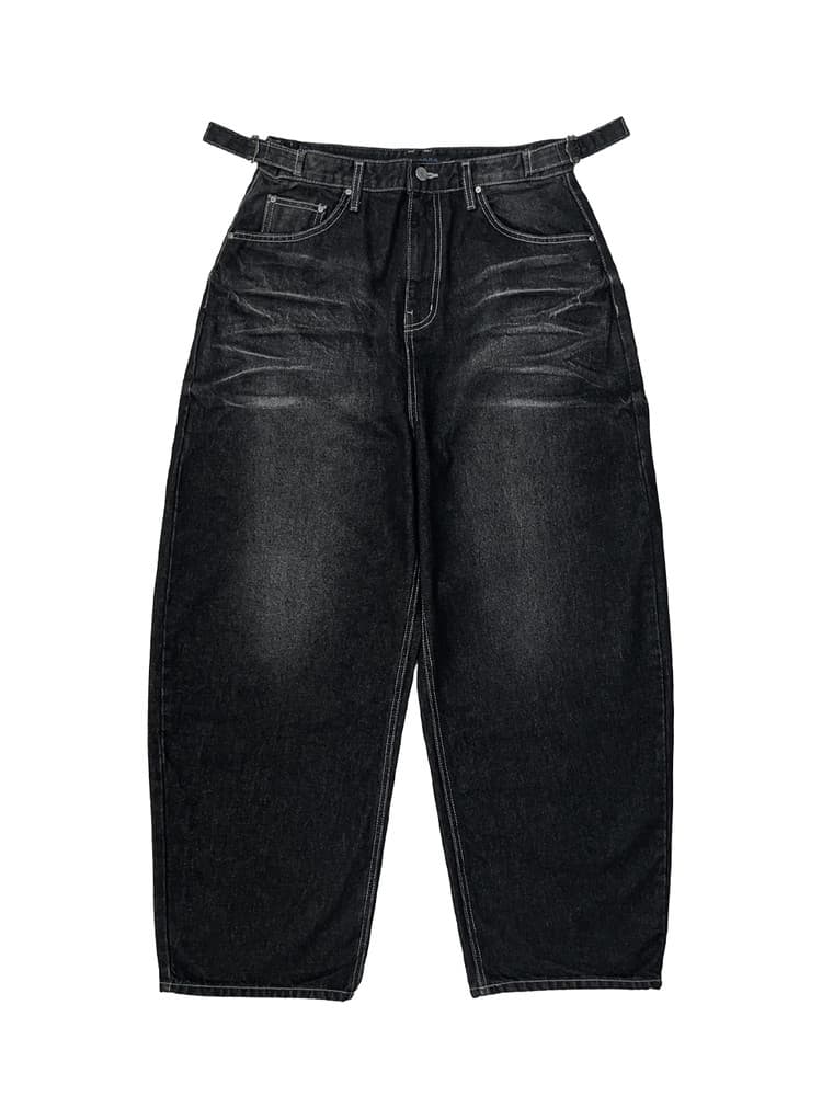 Night Rider Curved Denim Pants Black — vue 2