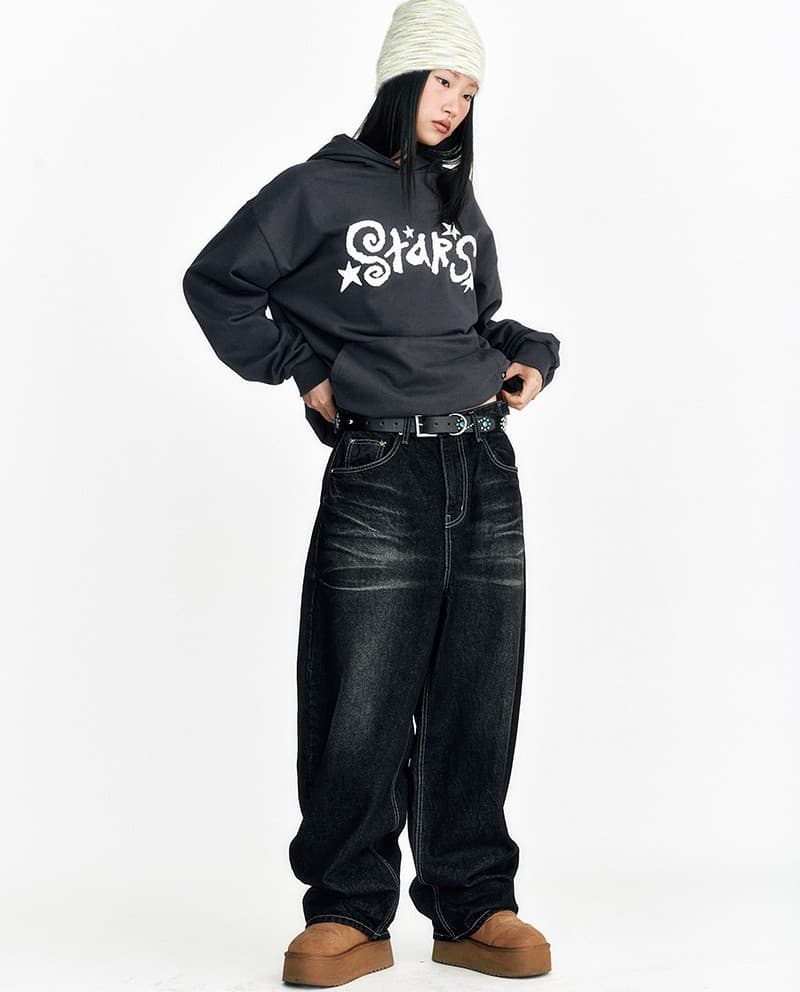 Night Rider Curved Denim Pants Black — vue 8