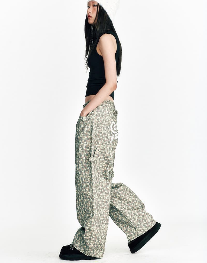 Star Camouflage Cotton Pants Beige — vue 5