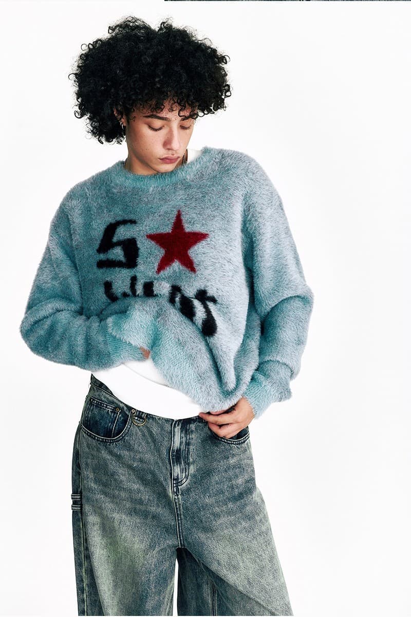 So What Hairy Knit Sweater Turquoise — vue 11