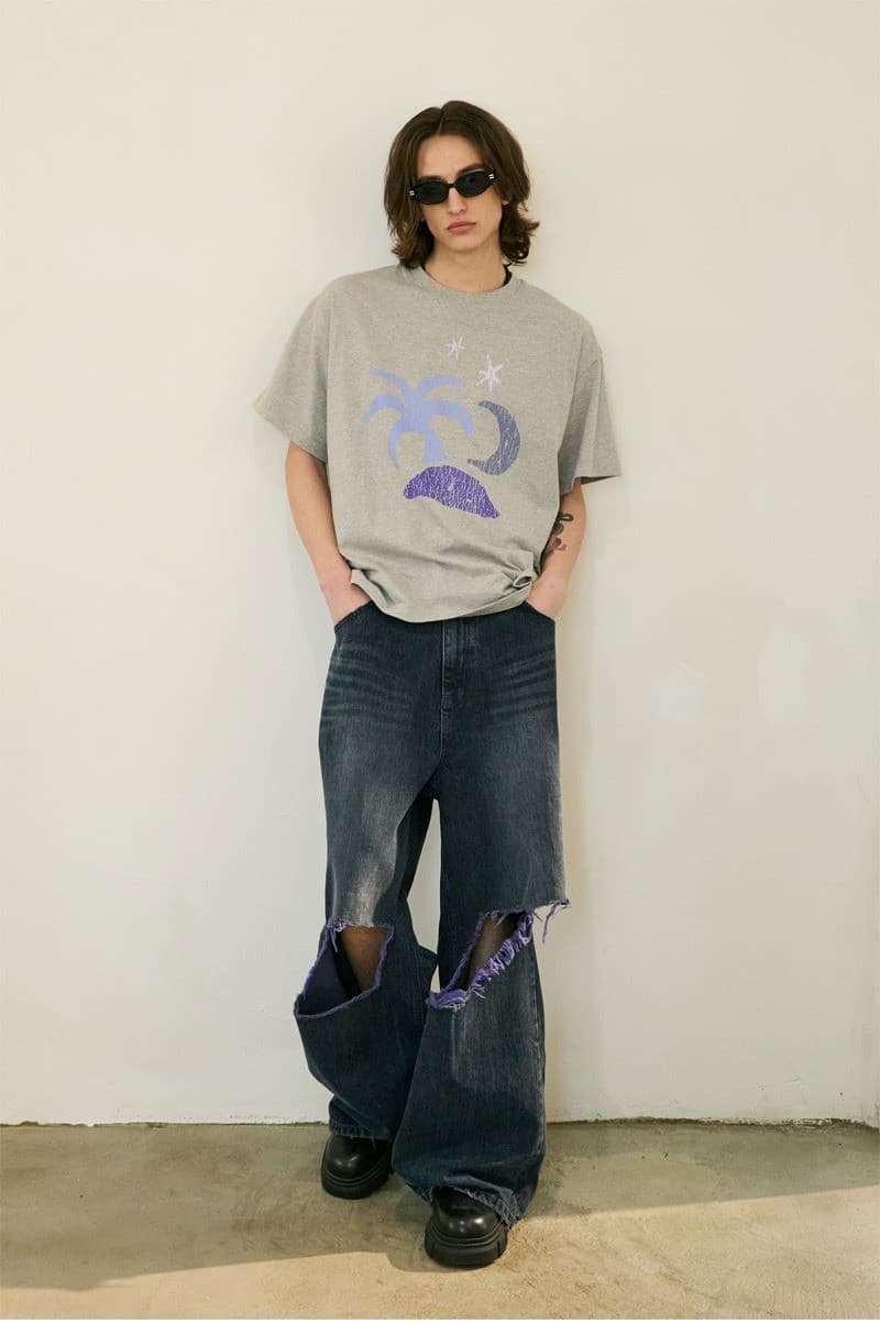 Tropical Half Sleeve T Melange Grey — vue 4