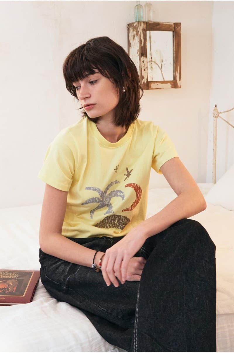 Tropical Half Sleeve T Yellow — vue 7