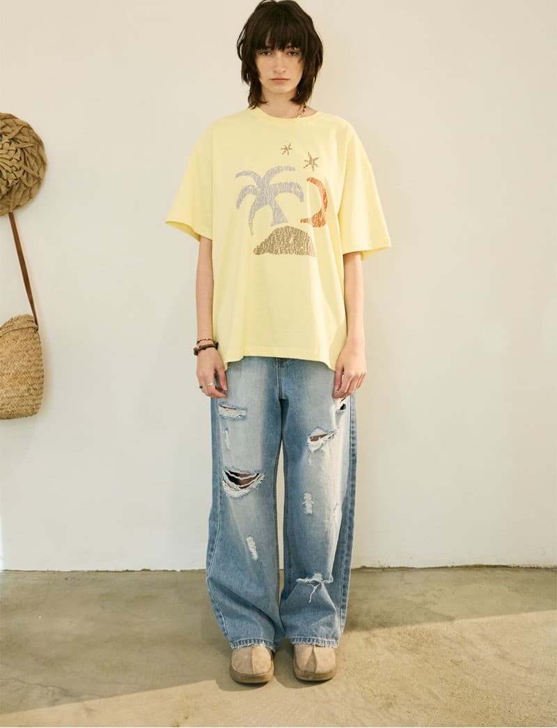 Tropical Half Sleeve T Yellow — vue 8