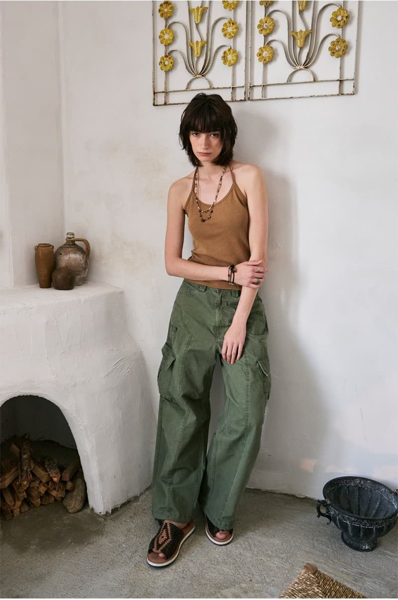 Beads Pigment Halter Neck Sleeveless Brown — vue 5