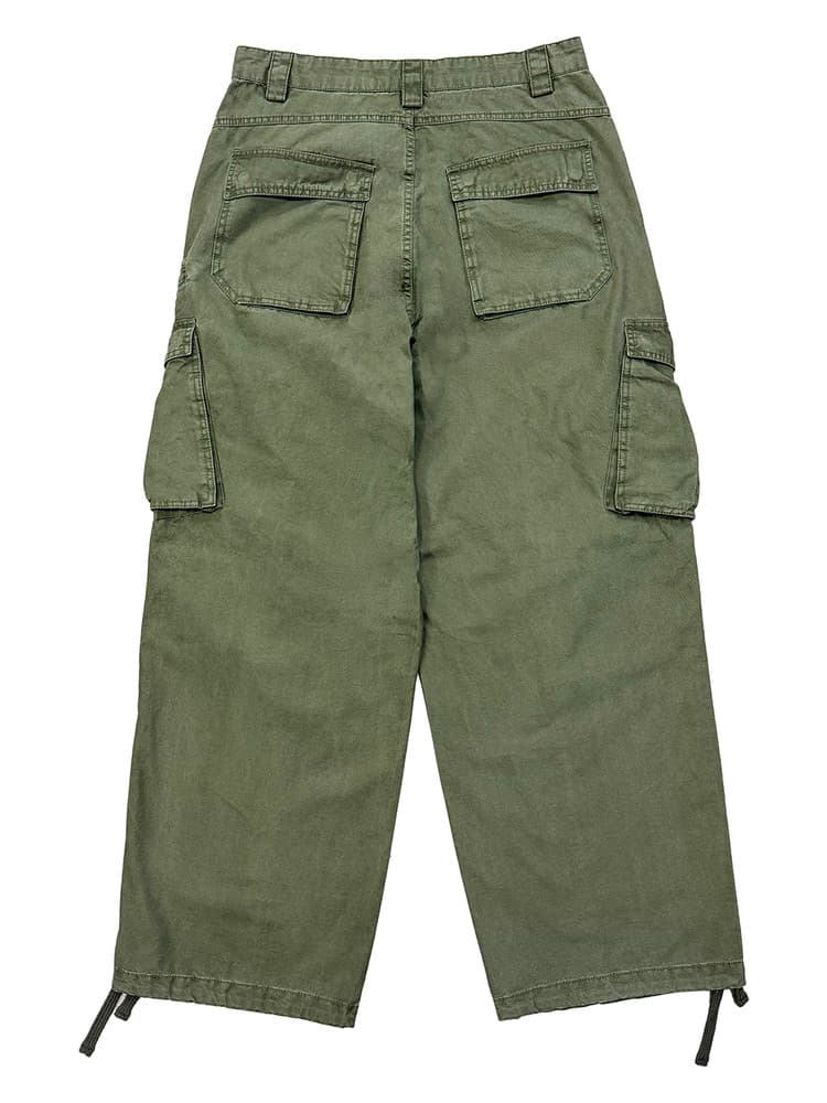 Pigment Parachute Cargo Pants Khaki — vue 3