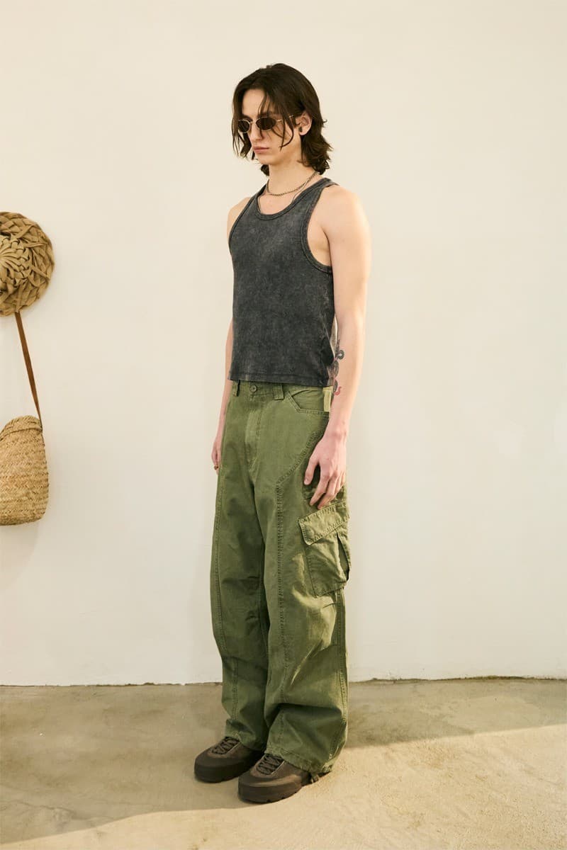 Pigment Parachute Cargo Pants Khaki — vue 5