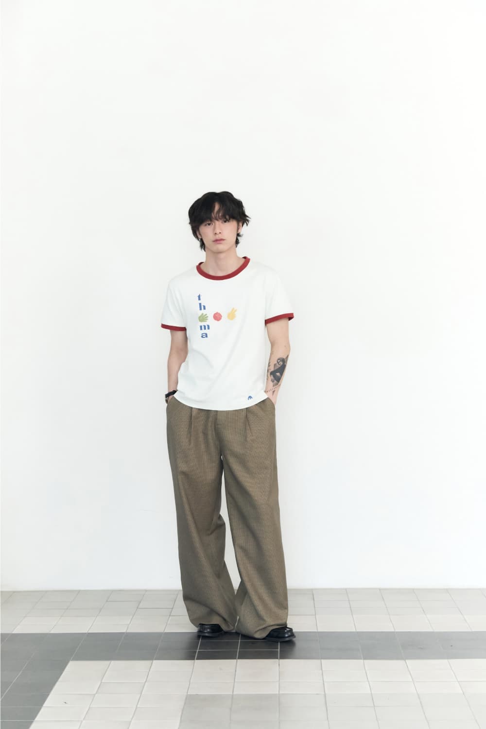 Playful Ringer Tee P.R.S (Lime) — vue 7