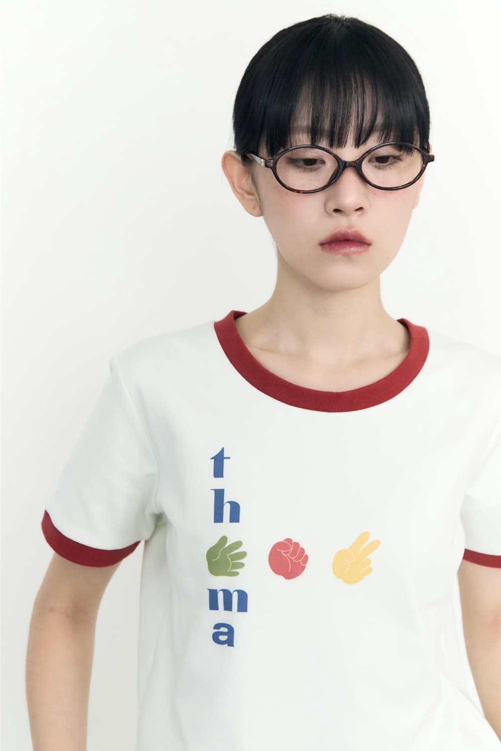 Playful Ringer Tee P.R.S (Lime) — vue 9