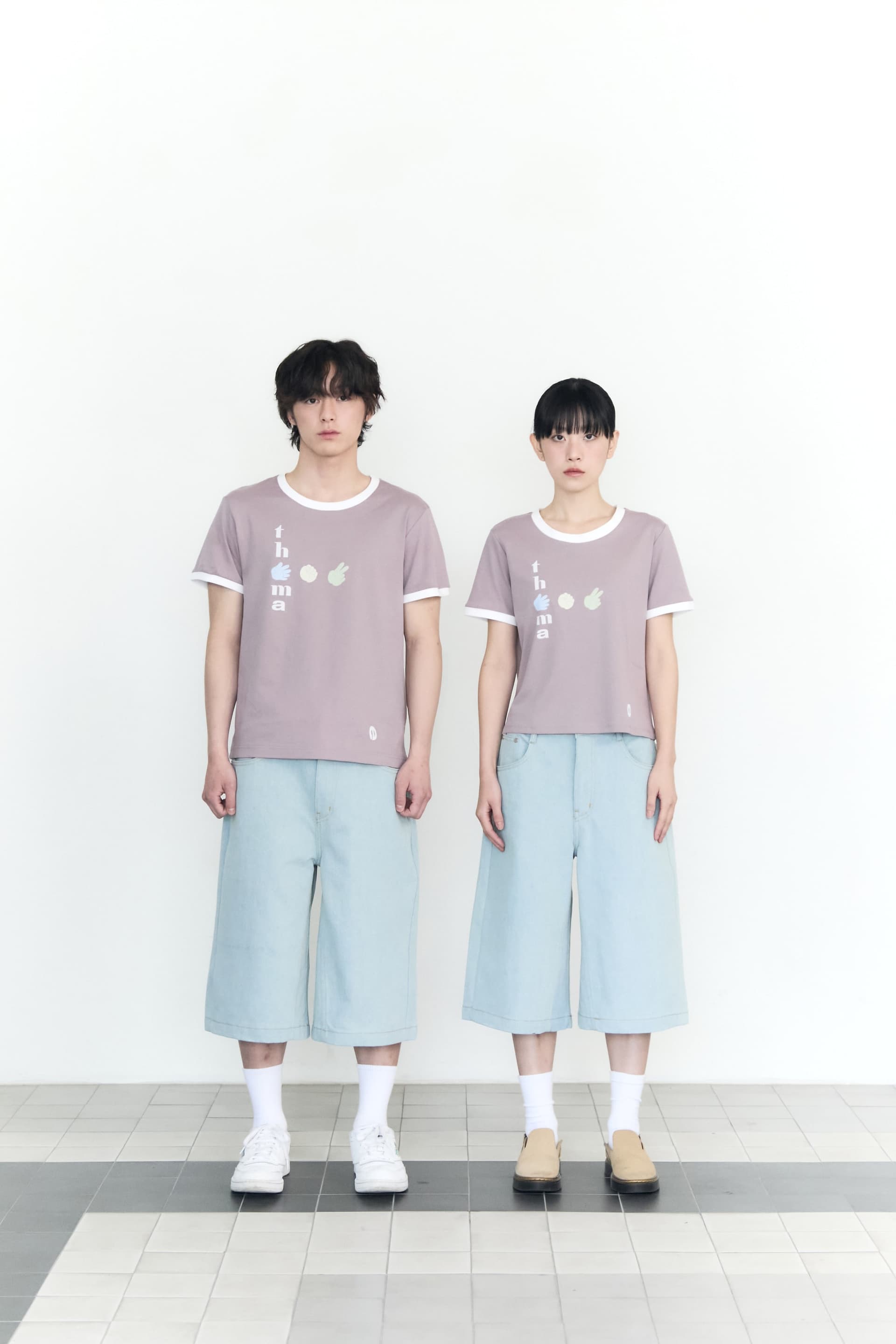 Playful Ringer Tee P.R.S (Lilac) — vue 2