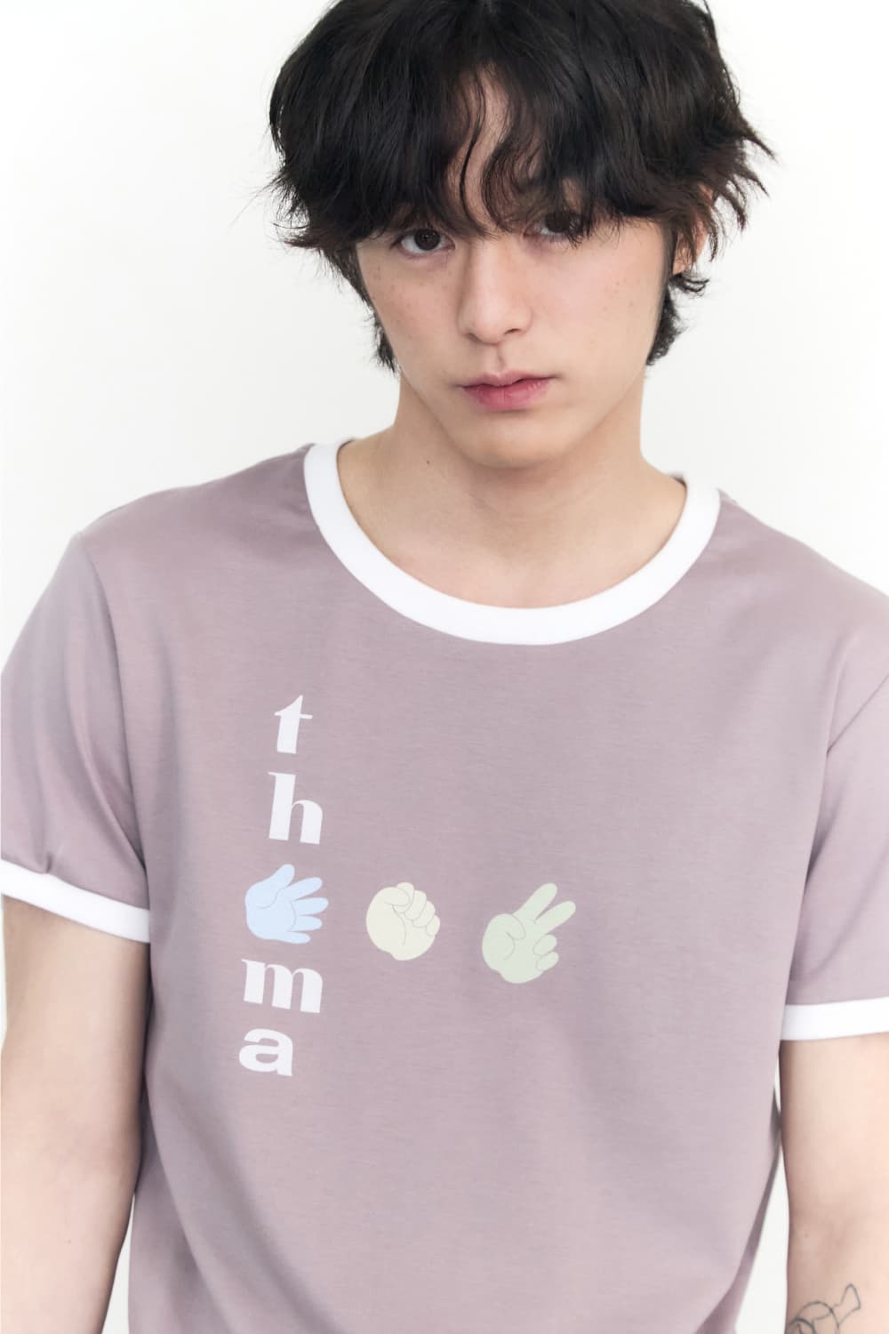 Playful Ringer Tee P.R.S (Lilac) — vue 6