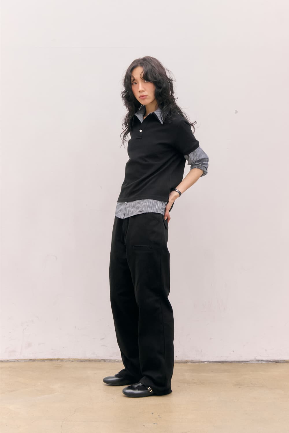 80s Layered Polo Shirts (Black) — vue 13