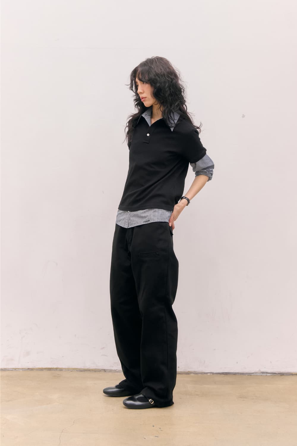 80s Layered Polo Shirts (Black) — vue 7
