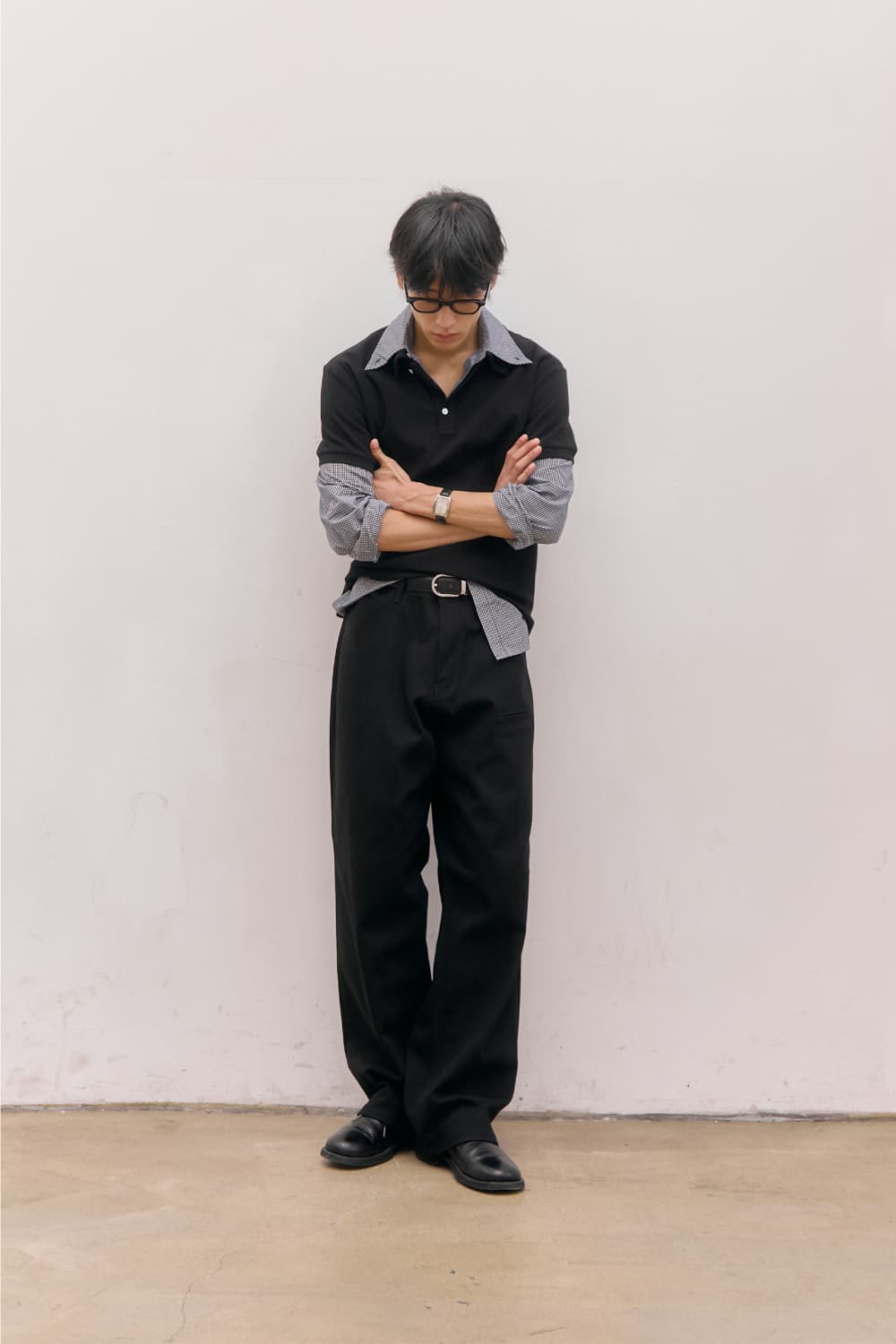 80s Layered Polo Shirts (Black) — vue 9