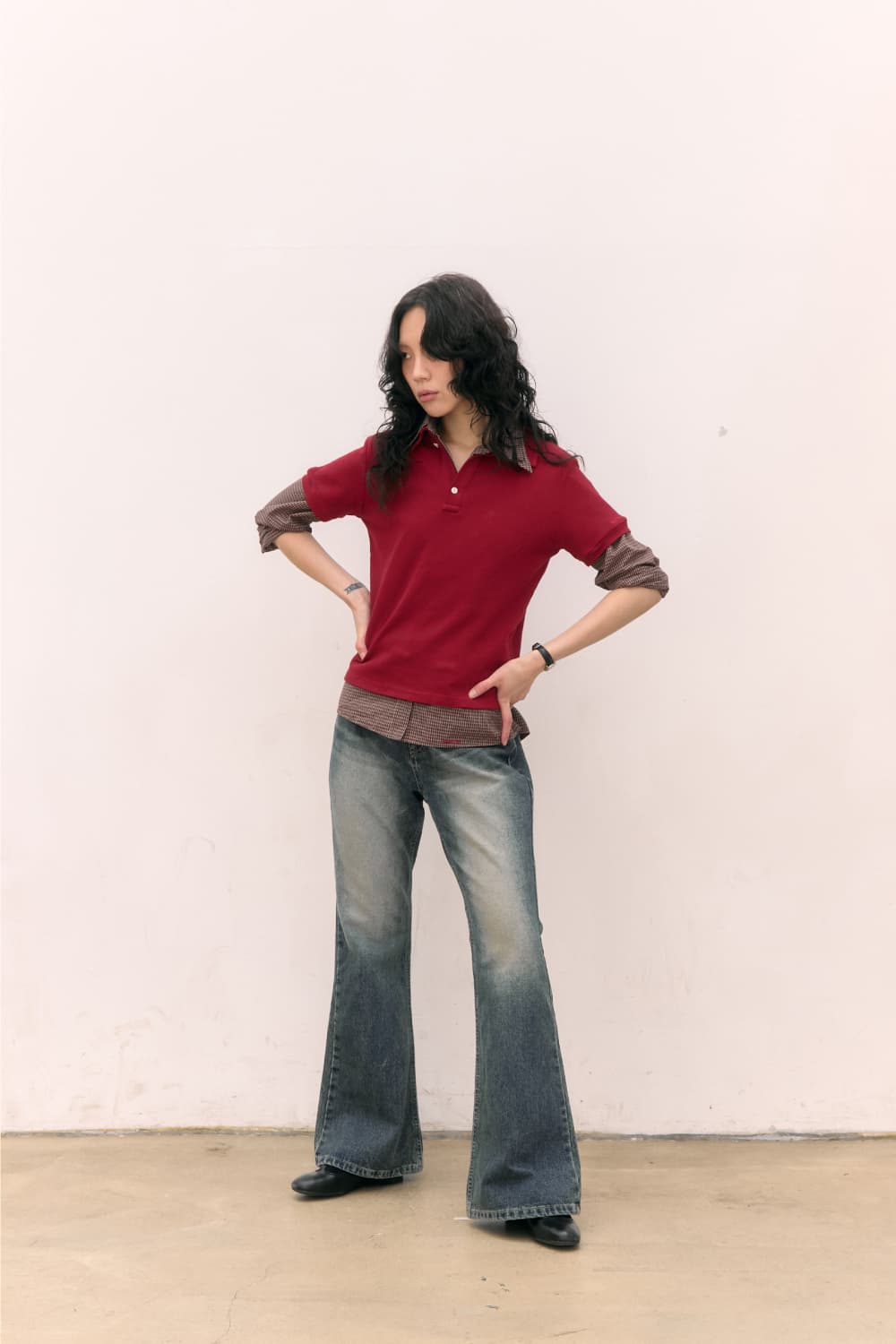 80s Layered Polo Shirts (Red) — vue 14