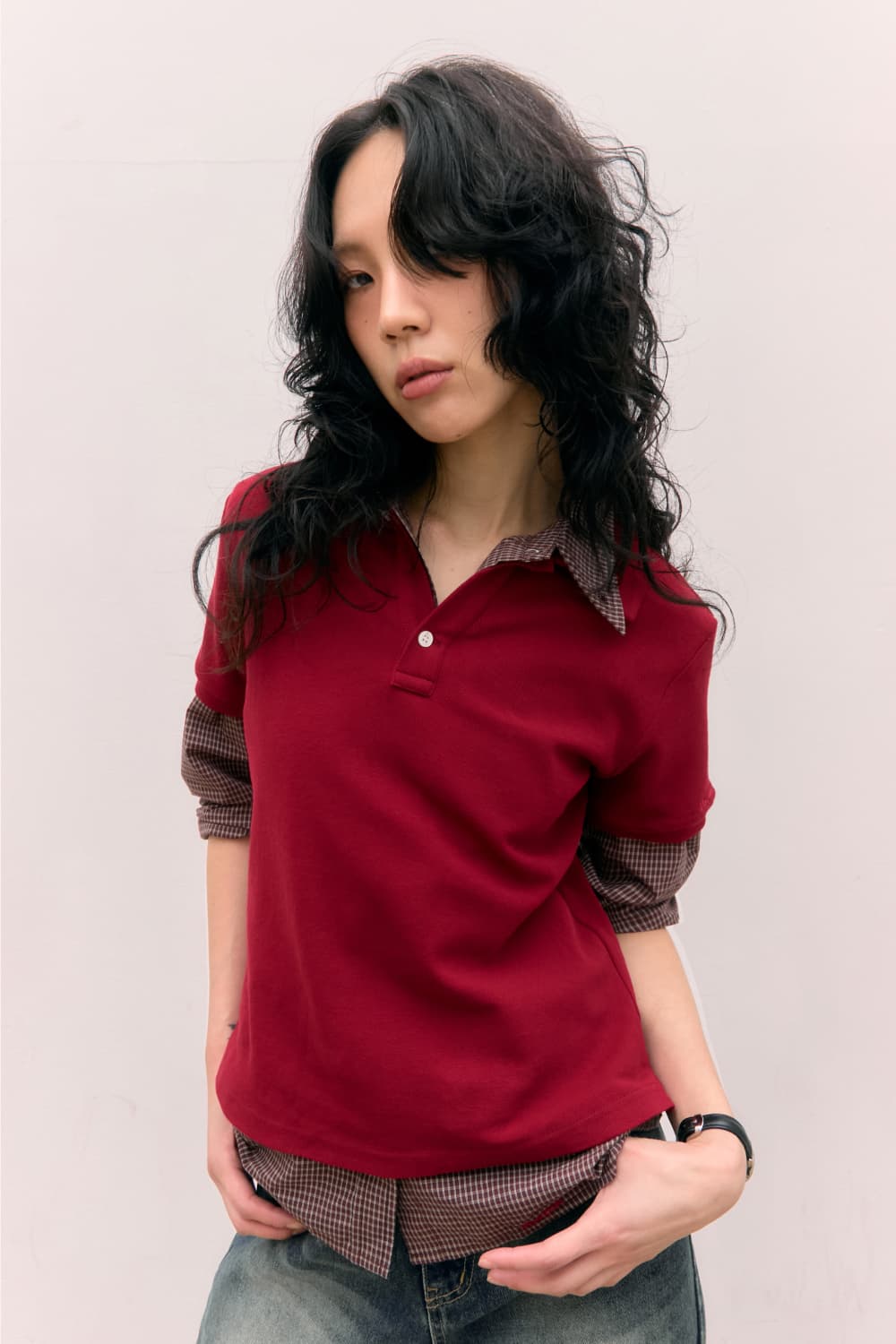 80s Layered Polo Shirts (Red) — vue 16