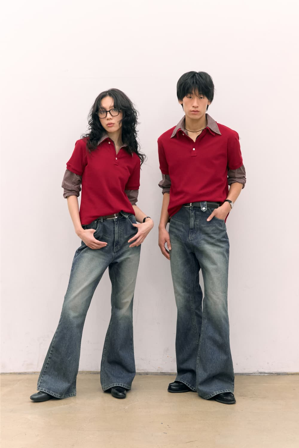 80s Layered Polo Shirts (Red) — vue 17
