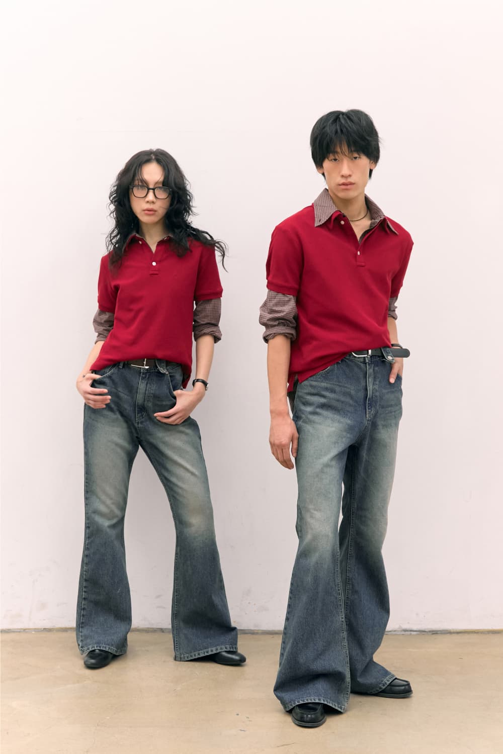 80s Layered Polo Shirts (Red) — vue 18
