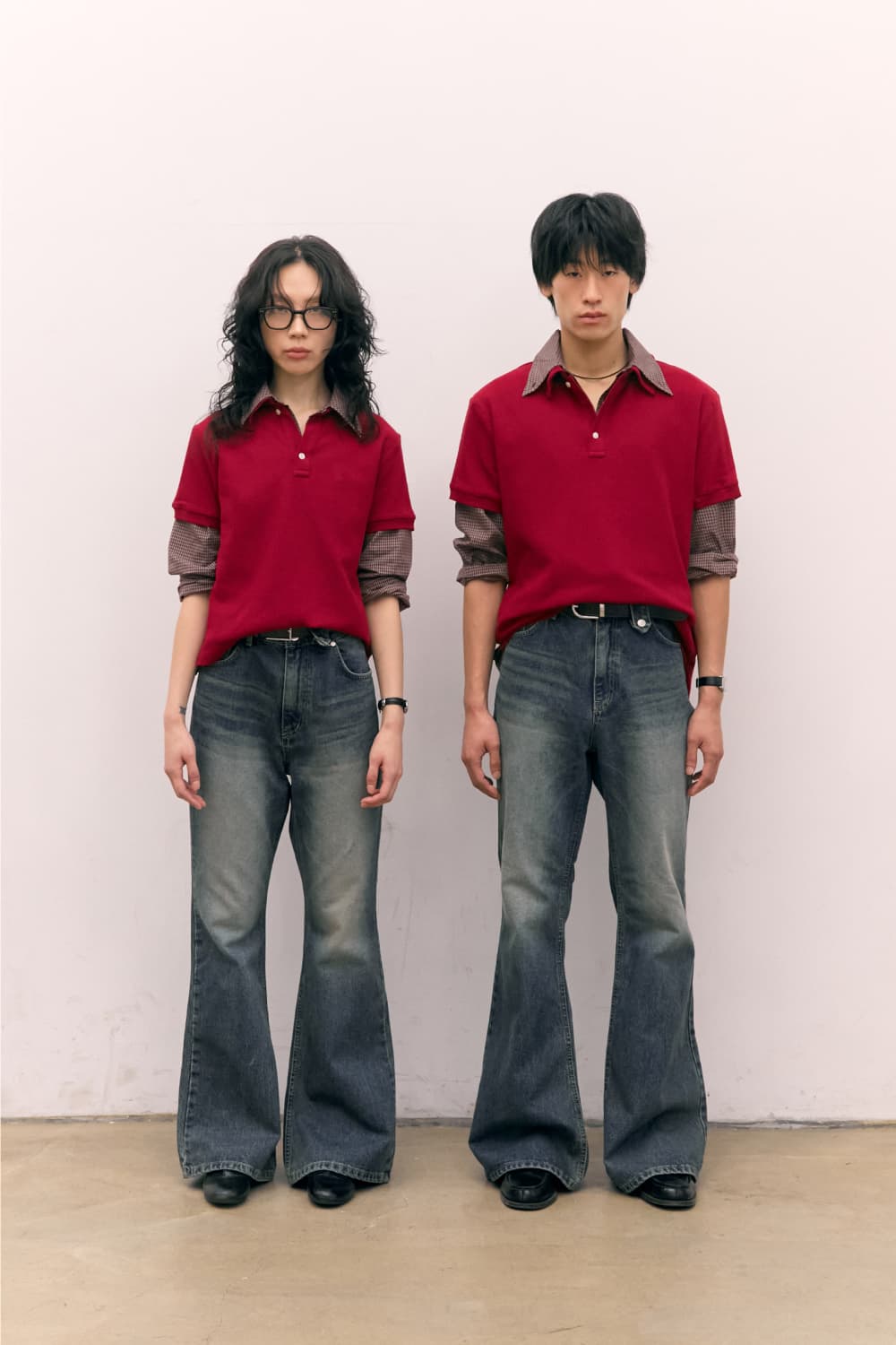 80s Layered Polo Shirts (Red) — vue 22