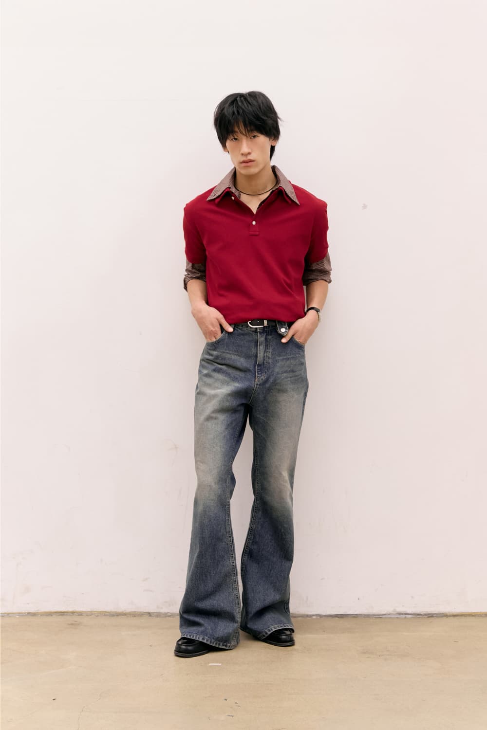 80s Layered Polo Shirts (Red) — vue 6