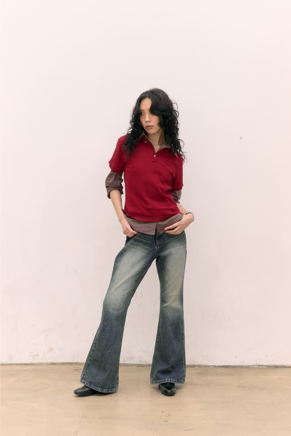 80s Layered Polo Shirts (Red) — vue 8