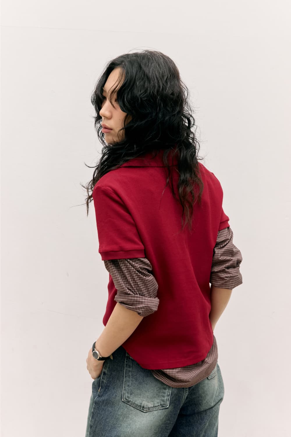 80s Layered Polo Shirts (Red) — vue 9