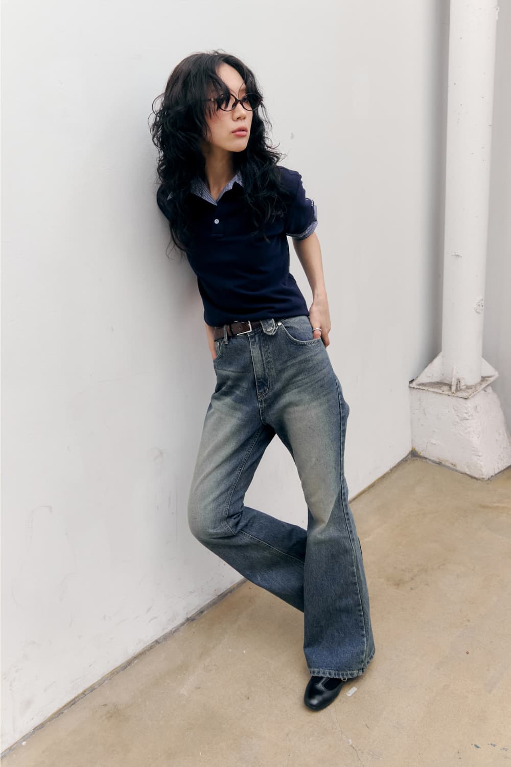 80s Layered Polo Shirts (Navy) — vue 16