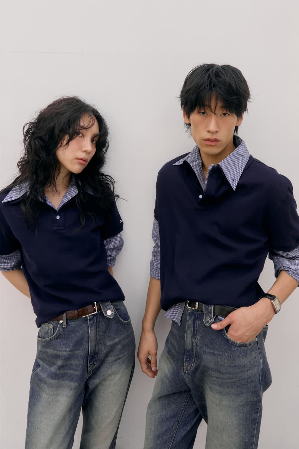 80s Layered Polo Shirts (Navy) — vue 19