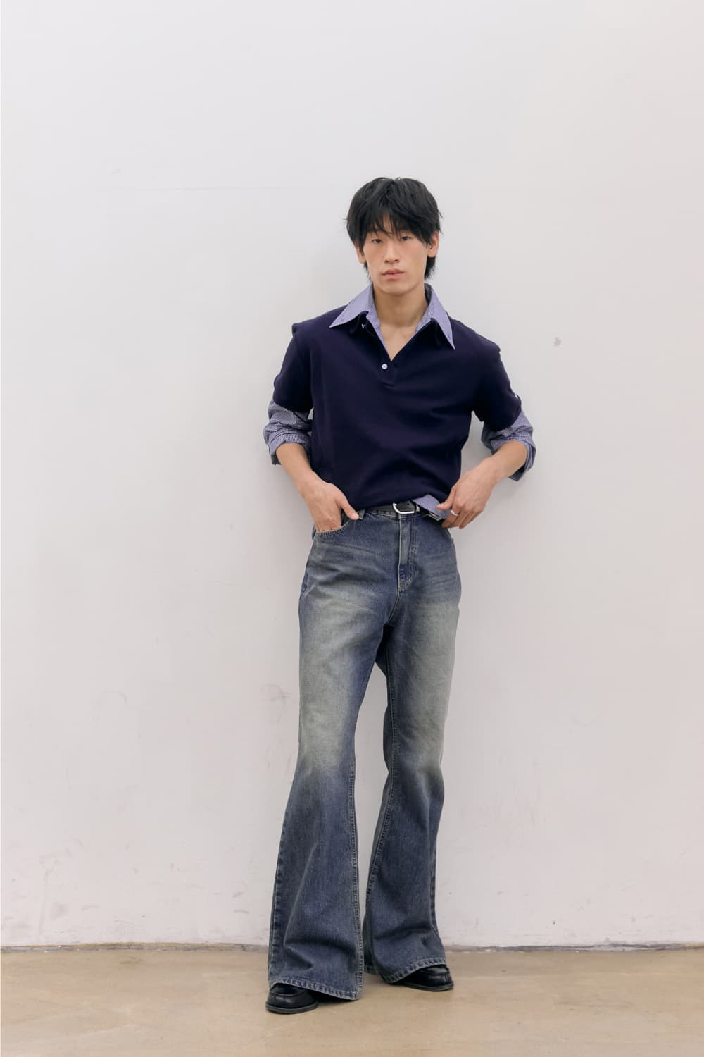 80s Layered Polo Shirts (Navy) — vue 7
