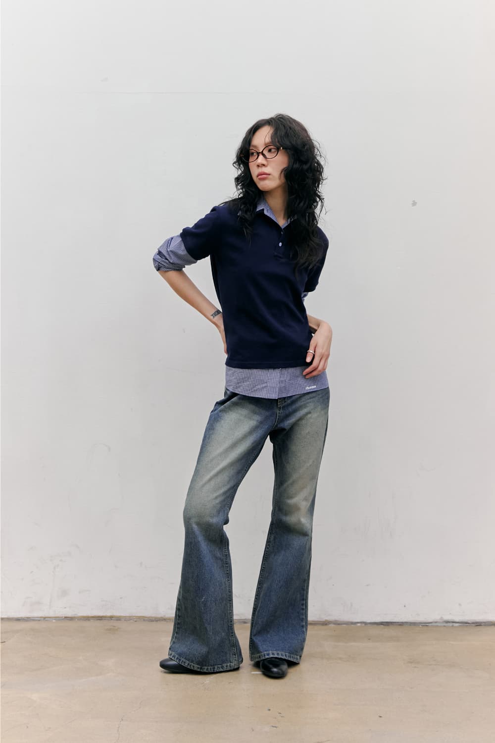 80s Layered Polo Shirts (Navy) — vue 10