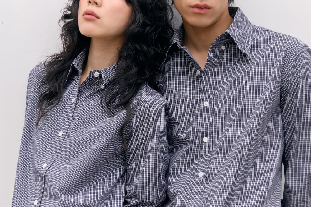 Roll-Up Check Shirts (Black) — vue 11