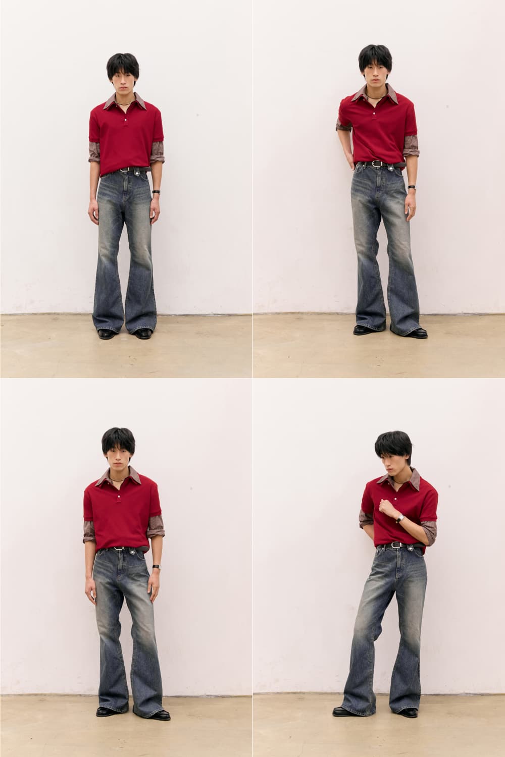 Cotton PK Polo Shirts (Red) — vue 15
