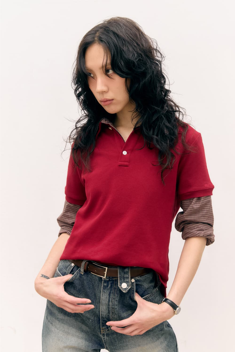 Cotton PK Polo Shirts (Red) — vue 7