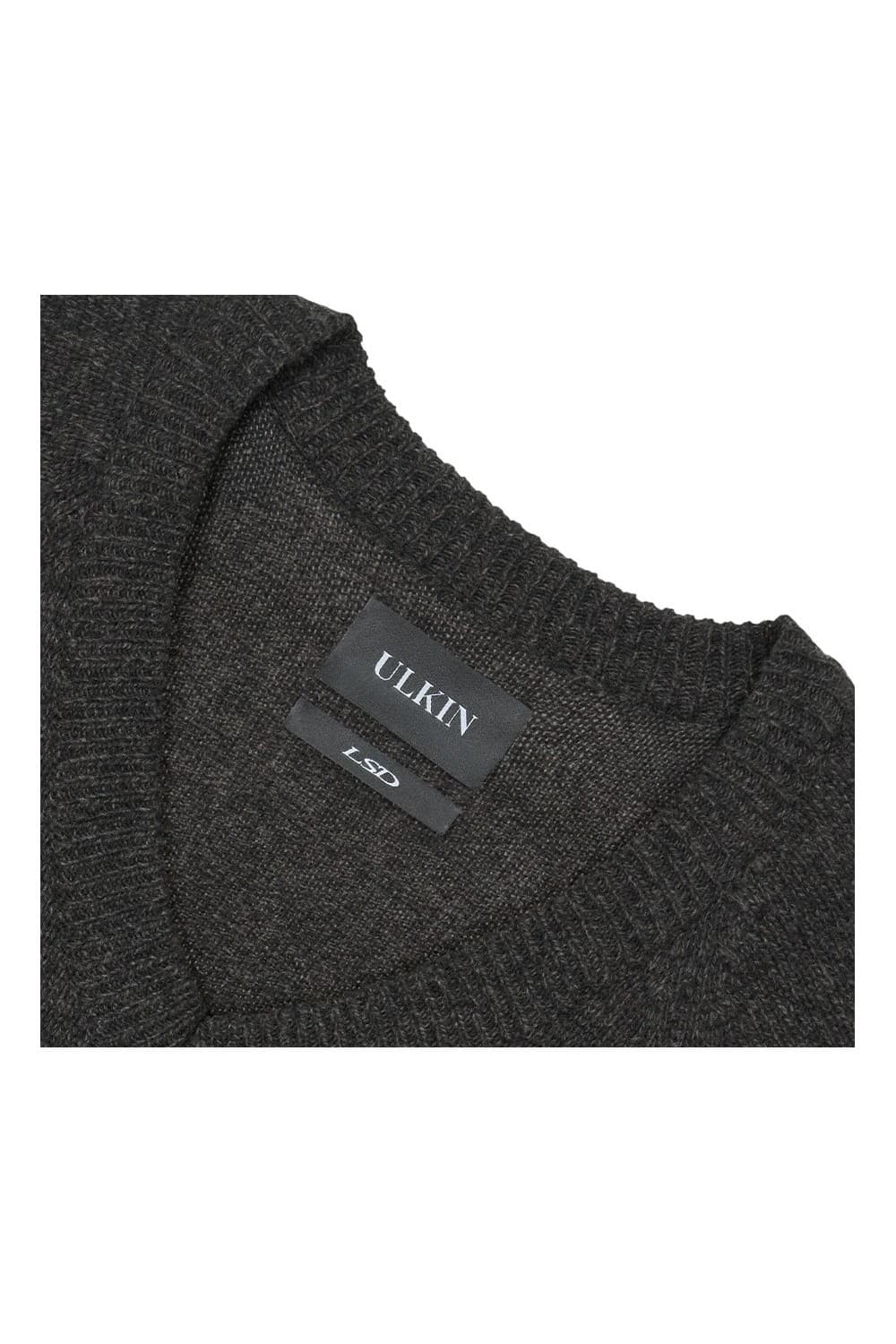 ULKIN V neck Knit Top (Charcoal Melange) — vue 4