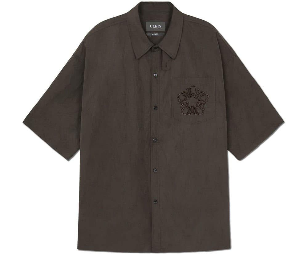 Nylon MUGUNG Half Shirt (Brown) — vue 3