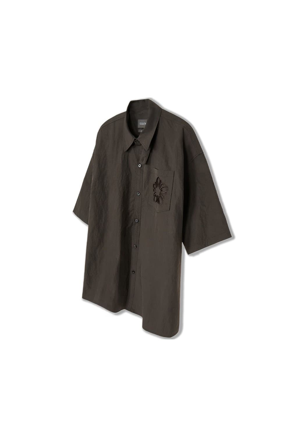 Nylon MUGUNG Half Shirt (Brown) — vue 4