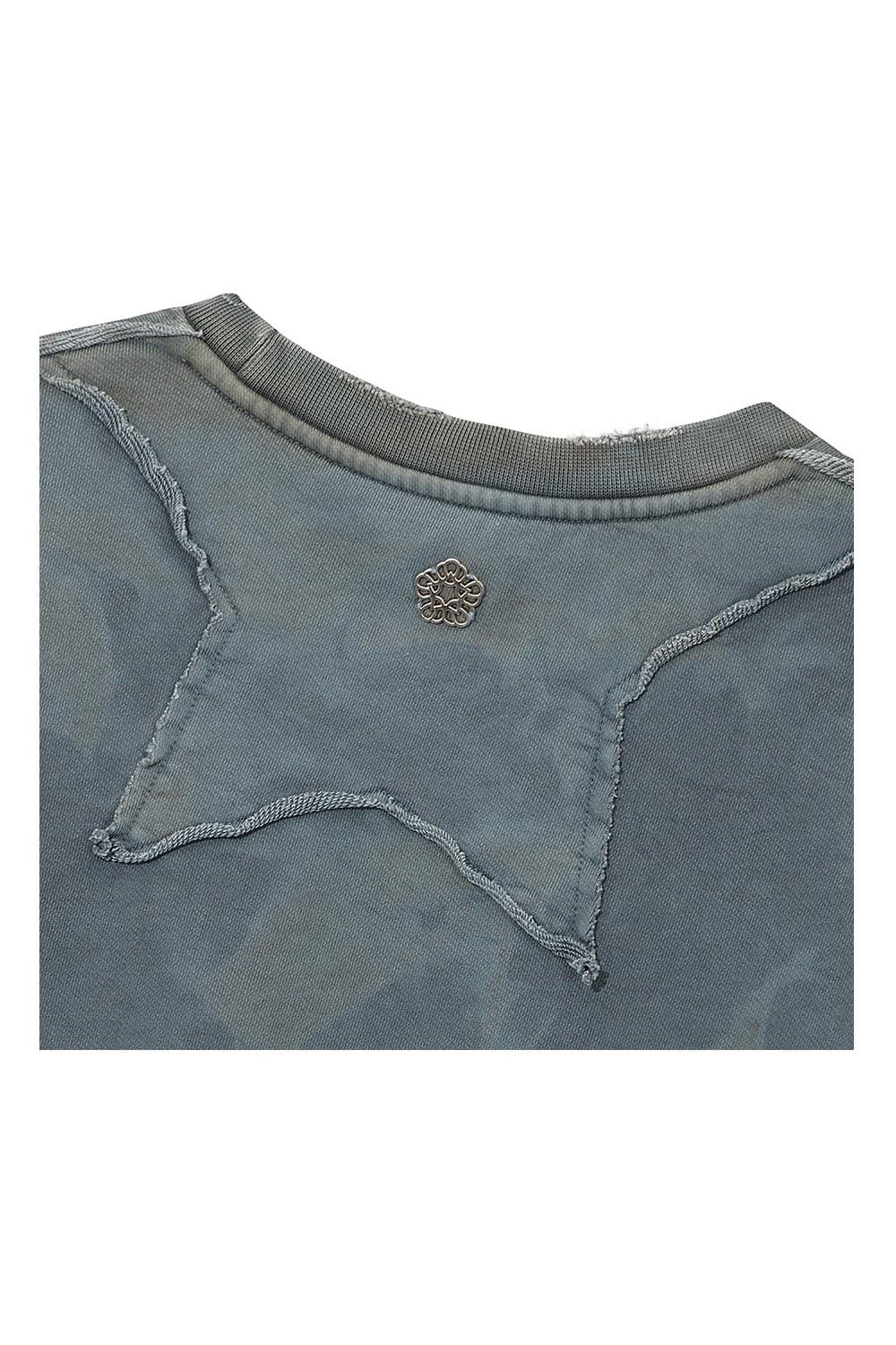 Batch No.2 Traditional-Dyed MUGUNG Applique Sweatshirt (Deep Blue) — vue 8