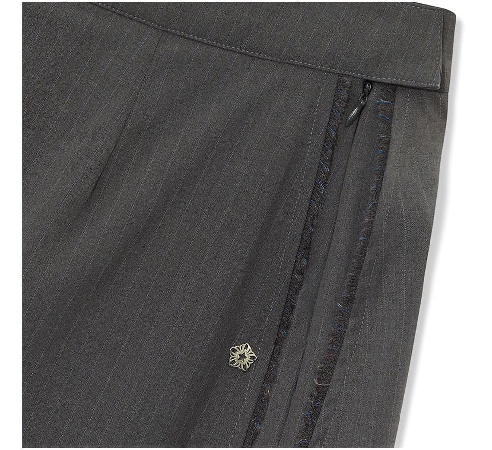 Stripe Layered Skirt Pants (Gray) — vue 5