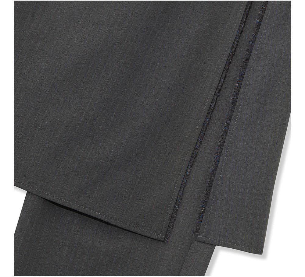 Stripe Layered Skirt Pants (Gray) — vue 7