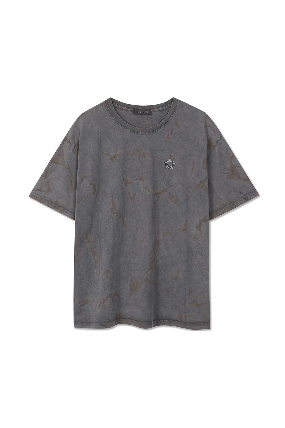 Batch No.3 Traditional-Dyed Heritage MUGUNG Embroidery T-shirt (Brown) — vue 3