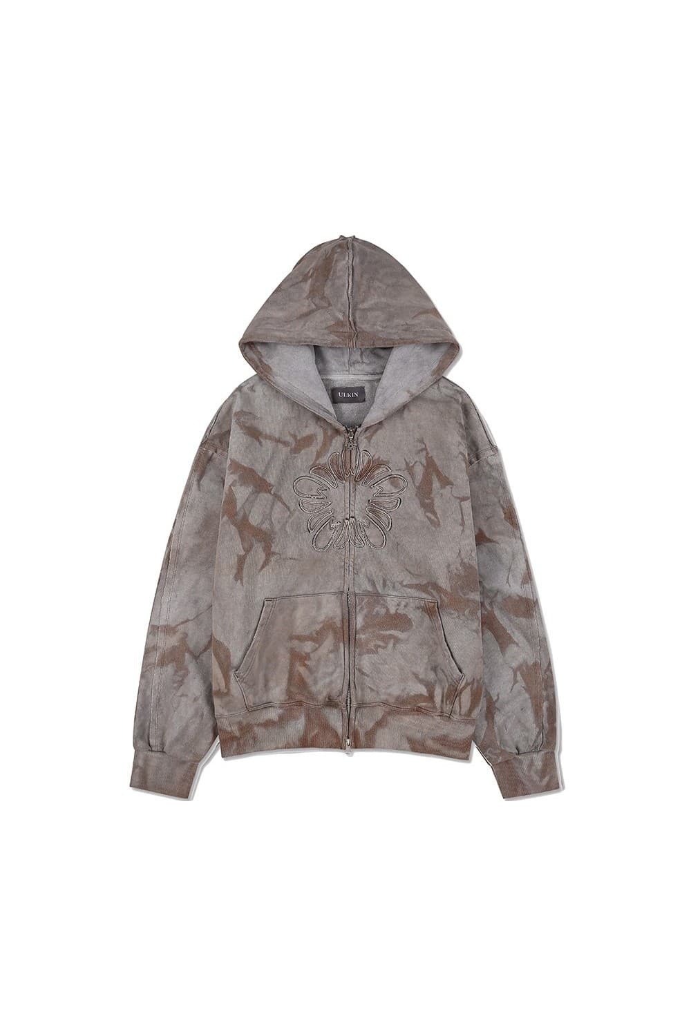 Batch No.3 Traditional-Dyed MUGUNG Zip-up Hoodie (Gray) — vue 3