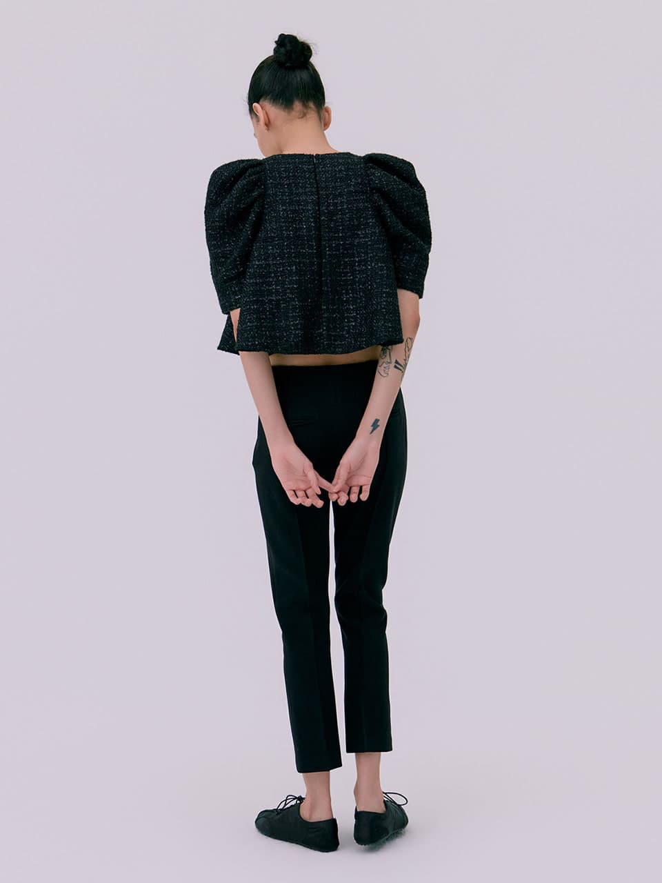 Cigarette Pants — Black — vue 3