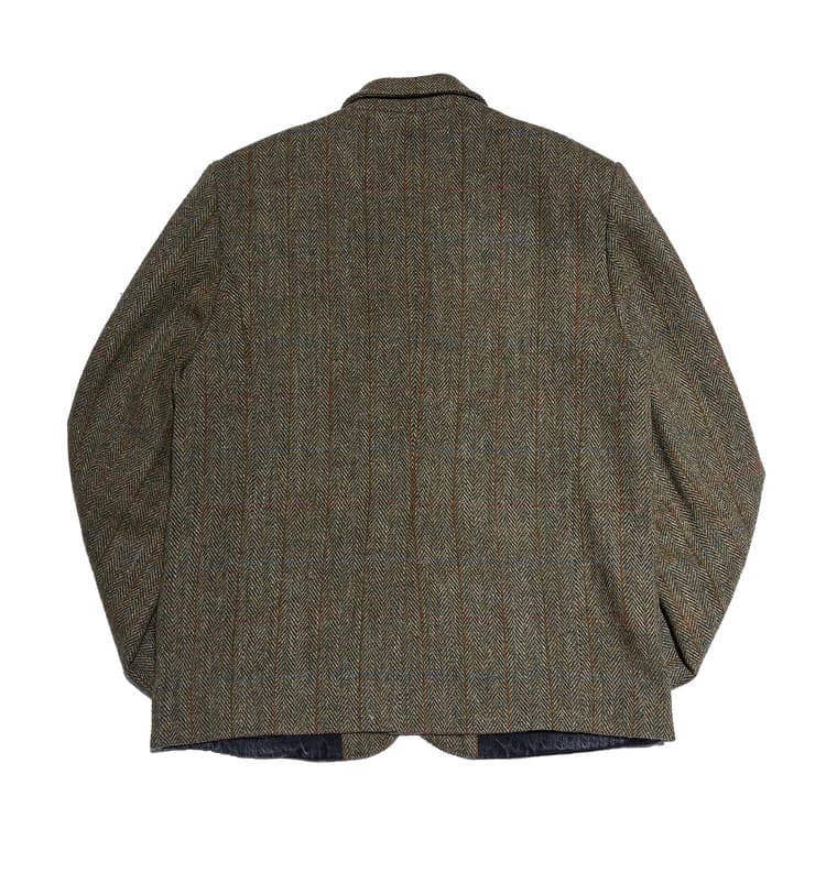 Harris Tweed Hybrid Jacket — Herringbone Khaki — vue 3