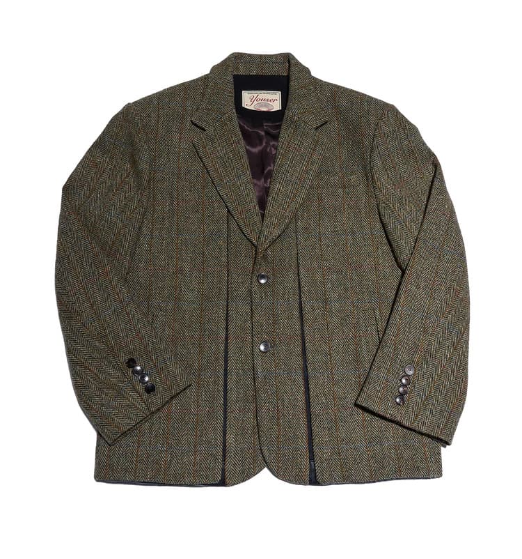 Harris Tweed Hybrid Jacket — Herringbone Khaki — vue 1
