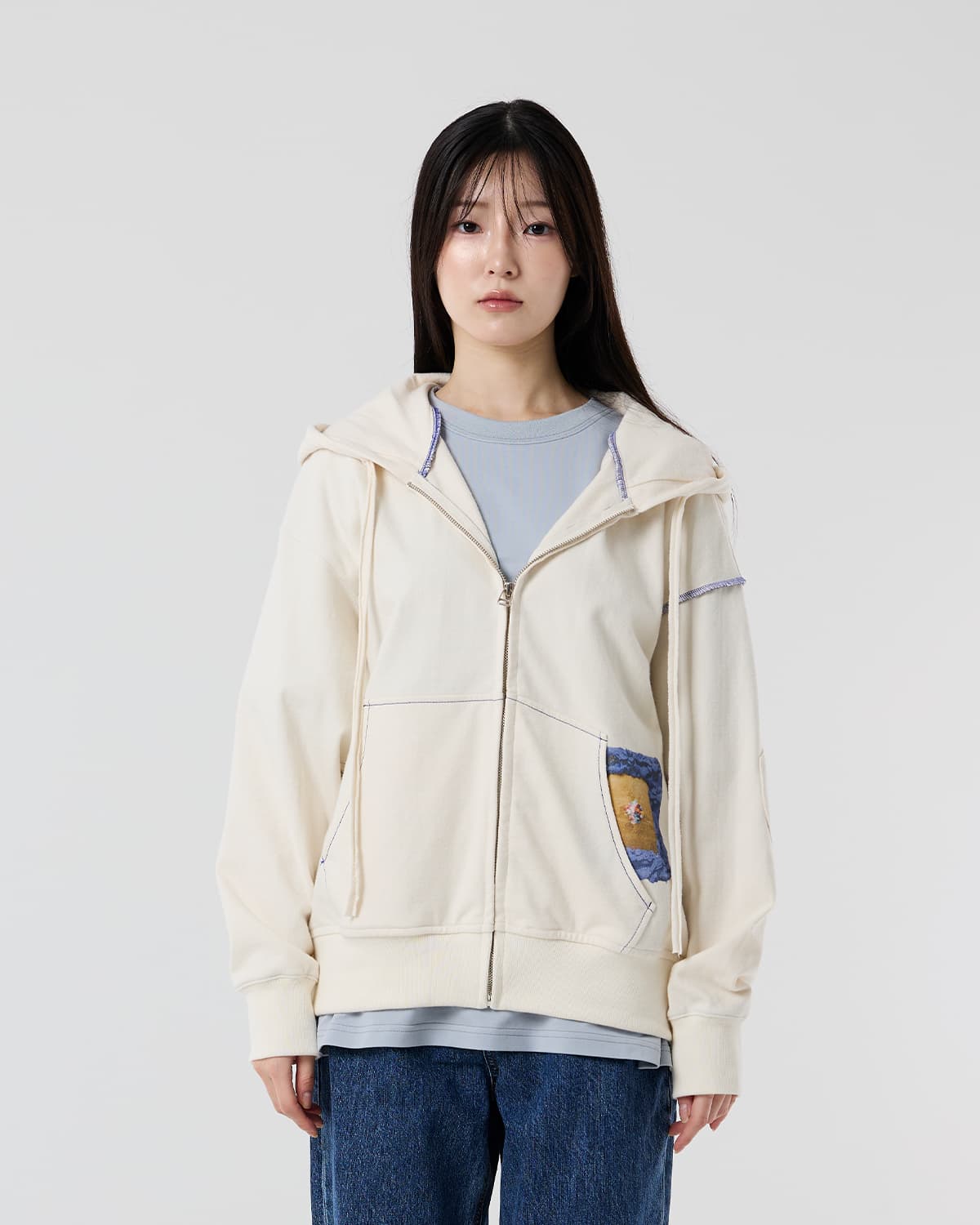 The amusement between Death and Salvation zip-up Hoodie — vue 1
