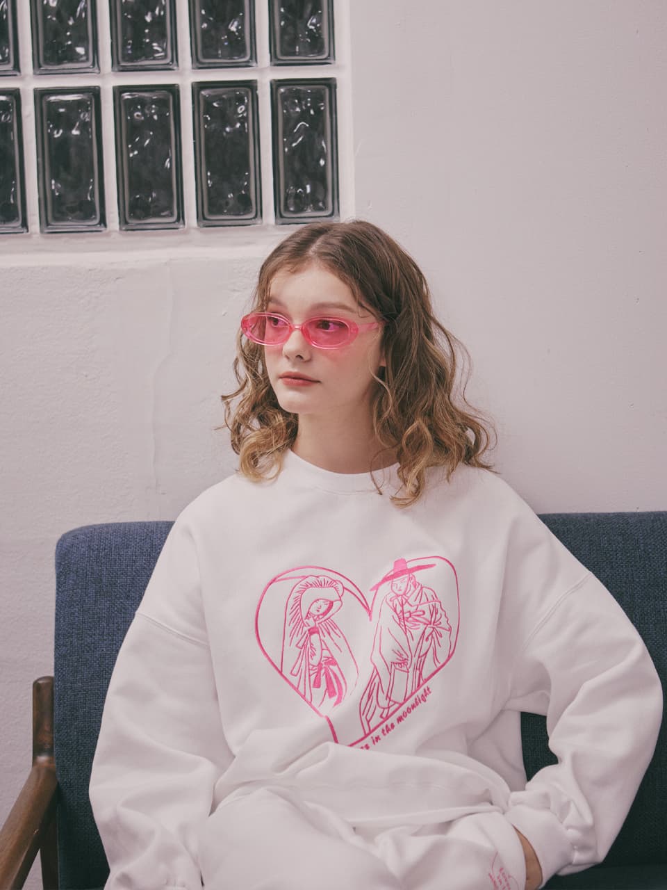 Lovers in the Moonlight Fleece Sweat Set-Up (White) — vue 12