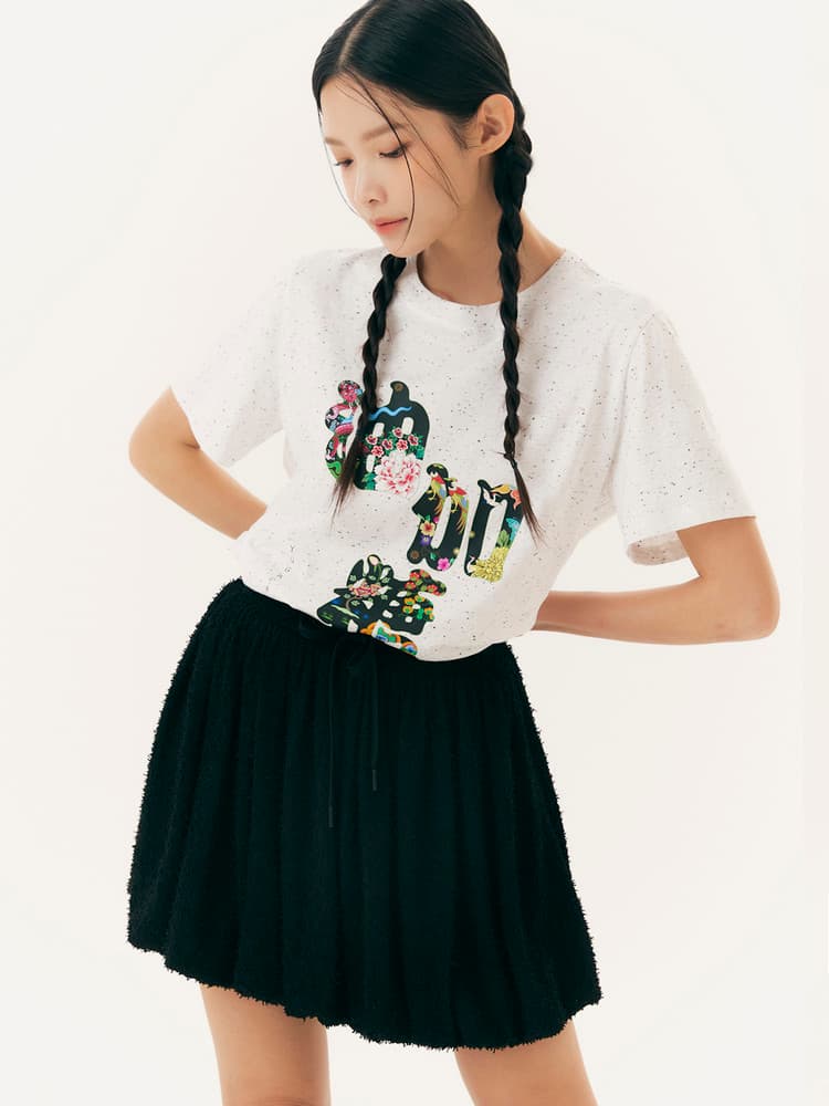 Balloon Mini Skirt (Black) — vue 6